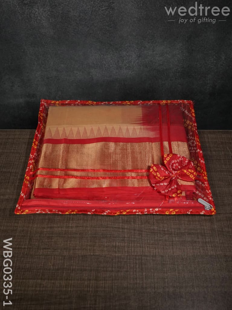 Bhandani Print Saree Cover - Wbg0335 Single With Bags