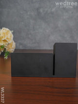 Black Matte Finish Pen Stand With Clock - Wl3337 Corporate Gifts