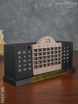 Black Matte Finish Pen Stand With Infinite Calender - Wl3340 Corporate Gifts