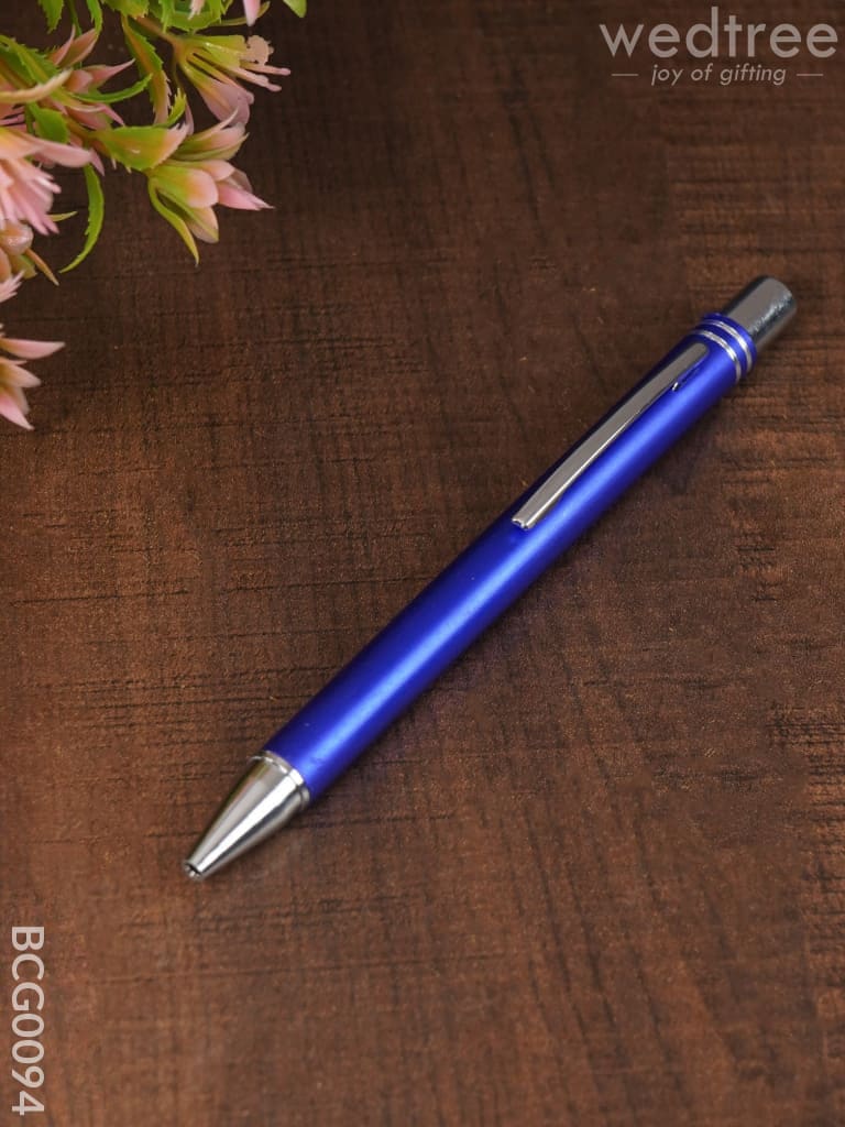 Blue Matte With Silver Finish - Ball Point Pen Bcg0094 Office Utility