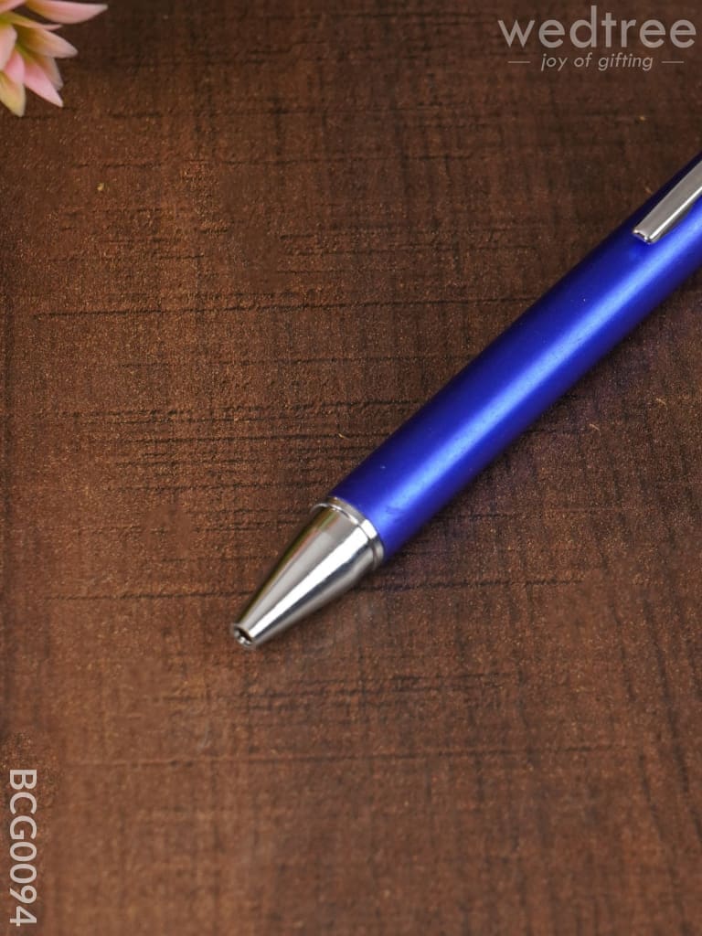 Blue Matte With Silver Finish - Ball Point Pen Bcg0094 Office Utility