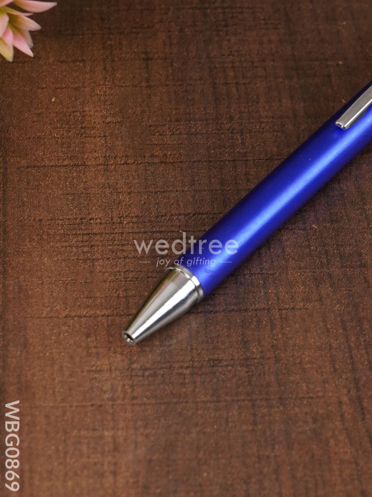 Blue Matte With Silver Finish - Ball Point Pen Wbg0869 Corporate Gifts