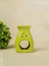 Blue Pottery Diffuser Candle Holder With Lemon Grass Oil And Incense Sticks - Wl3505-3 Candles &