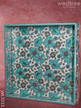 Blue Serving Tray Digital Printed Floral Desings - Wl3213 Wooden Trays