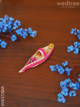 Boat Haldi Kumkum Set - Wbg1404 Fancy Holder Rg