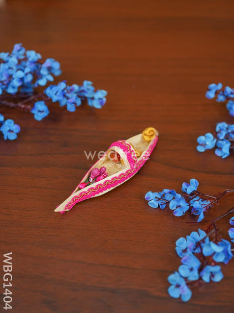 Boat Haldi Kumkum Set - Wbg1404 Fancy Holder Rg