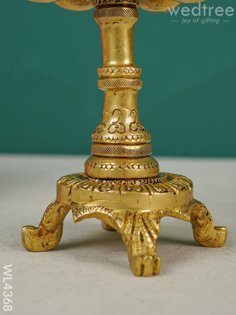 Brass 5 Face Annapakshi Diya With Stand - Wl4368