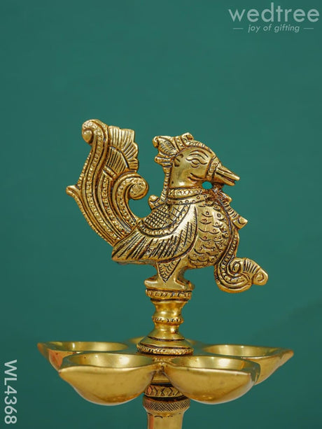 Brass 5 Face Annapakshi Diya With Stand - Wl4368