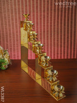 Brass 7 Step Diya Stand Wall Hanging - Wl3387 Swarna Golu