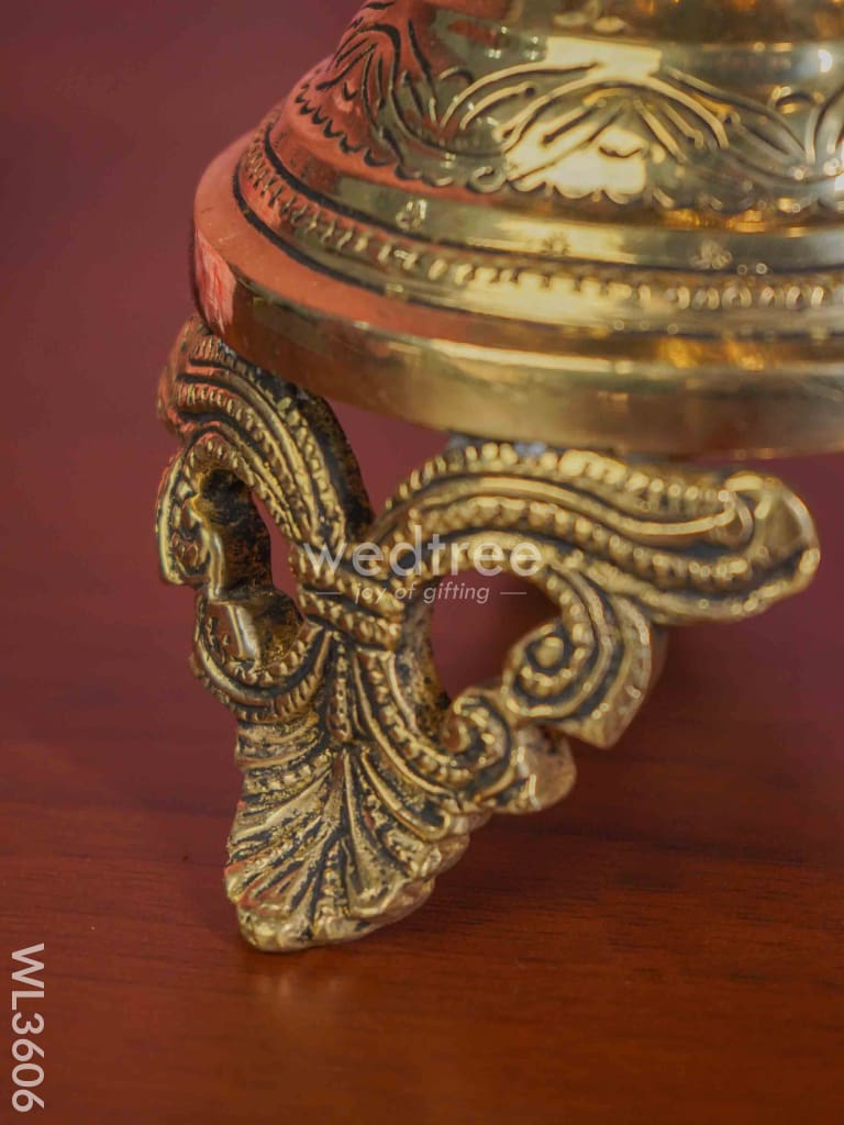 Brass Annapakshi 5 Face Diya With Tri-Stand - Wl3606