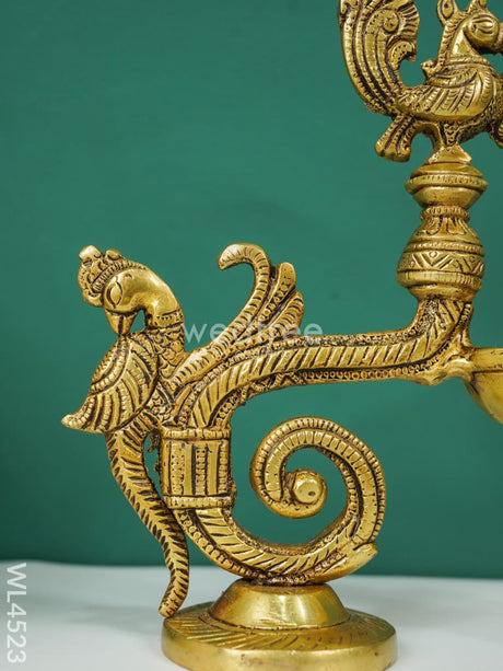 Brass Annapakshi And Parrot Diya - Wl4523