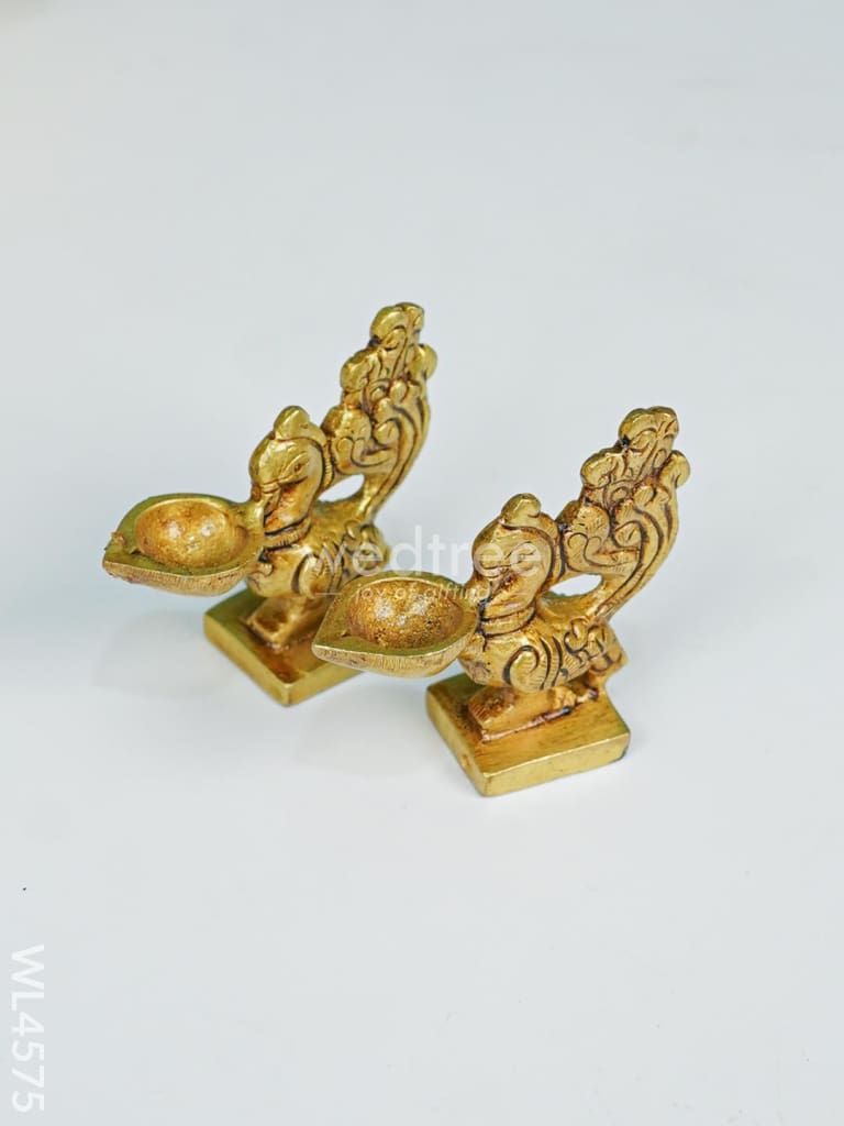 Brass Annapakshi Diya - Set Of 2 Wl4575