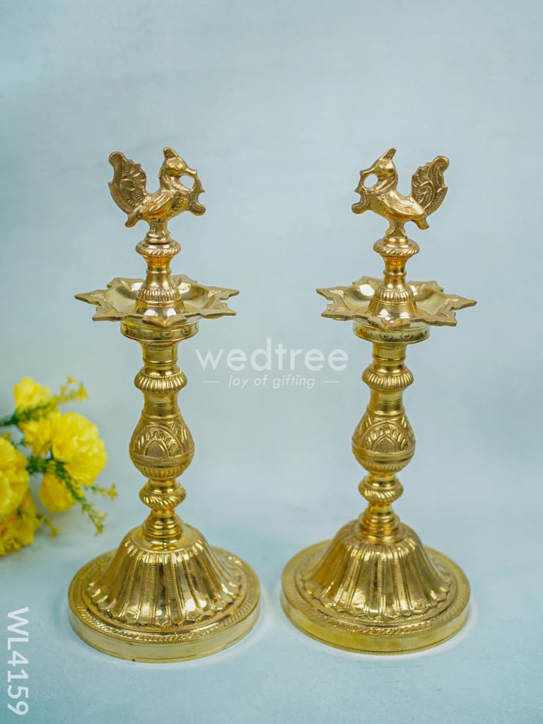 Brass Annam Diya - Seven Face Wl4159