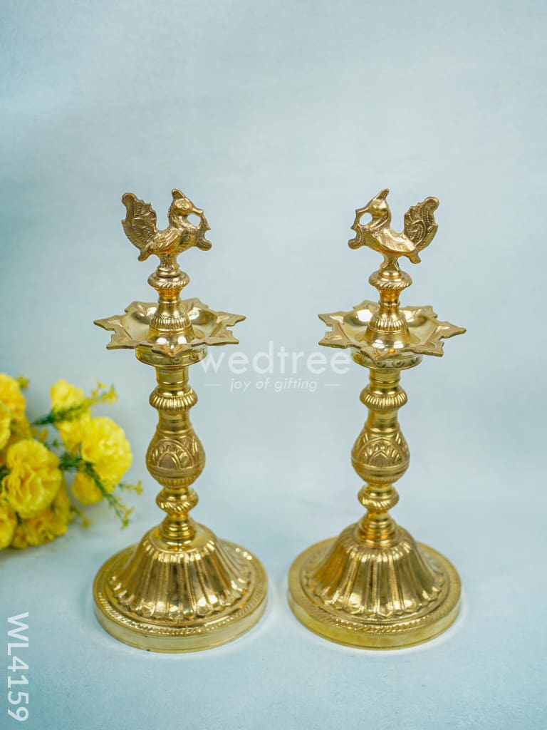 Brass Annam Diya - Seven Face Wl4159