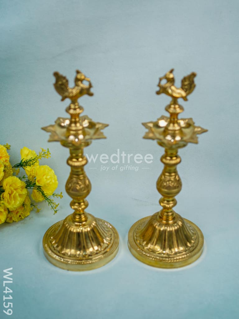 Brass Annam Diya - Seven Face Wl4159