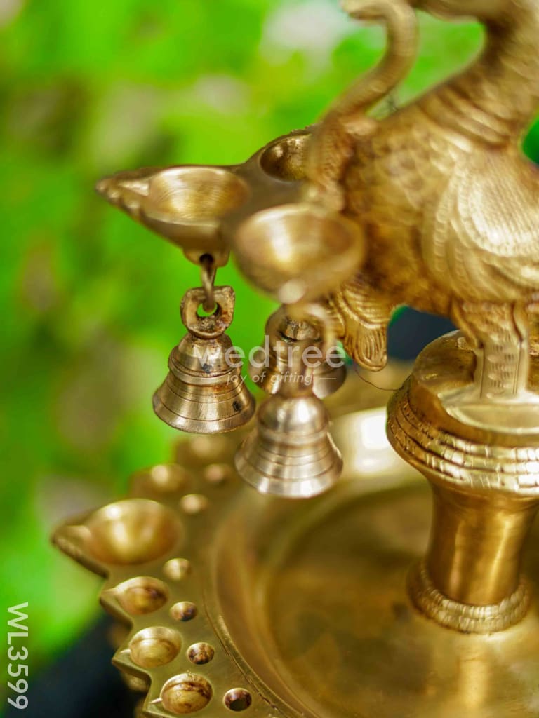 Brass Annapakshi Diya With Bells - Wl3599