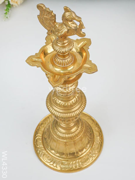 Brass Annapakshi Kuthu Vilakku Five Face Diya - Wl4330