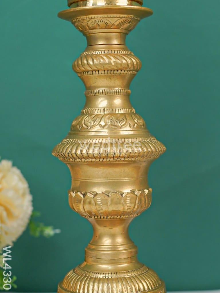 Brass Annapakshi Kuthu Vilakku Five Face Diya - Wl4330