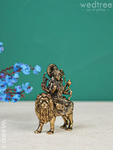 Brass Antique Durga Maa With Lion Idol - Wl4400 Figurines