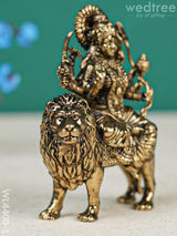 Brass Antique Durga Maa With Lion Idol - Wl4400 Figurines