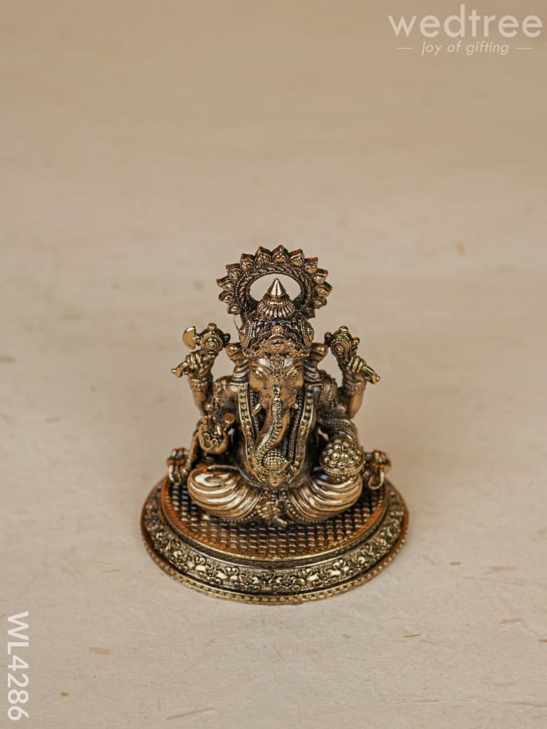 Brass Antique Ganesha Idol - Wl4286 Figurines