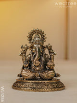 Brass Antique Ganesha Idol - Wl4286 Figurines