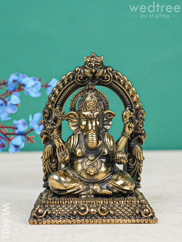 Brass Antique Ganesha Idol - Wl4401 Figurines