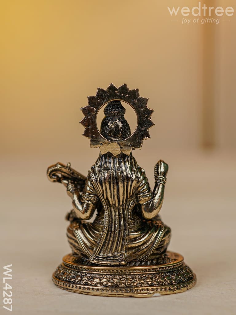 Brass Antique Saraswathi Idol - Wl4287 Figurines