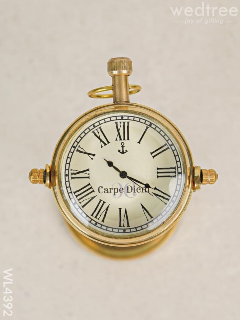 Brass Antique Table Clock - Wl4392 Decor