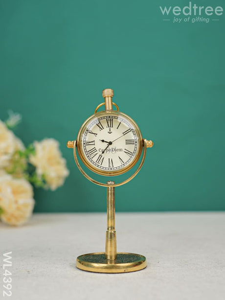 Brass Antique Table Clock - Wl4392 Decor