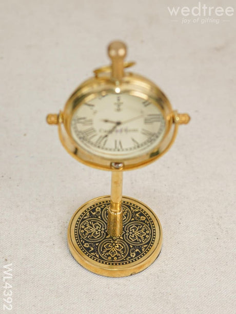 Brass Antique Table Clock - Wl4392 Decor