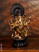 Brass Ashta Bhuja Ganesha - Wl0087 Figurines