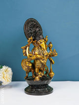 Brass Ashta Bhuja Ganesha - Wl0087 Figurines