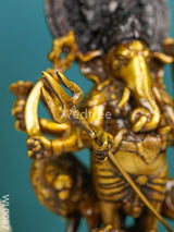 Brass Ashta Bhuja Ganesha - Wl0087 Figurines