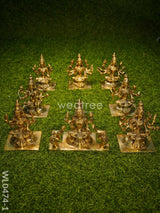 Ashtalakshmi Idols - Wl0474 Black Antique Brass Figurines