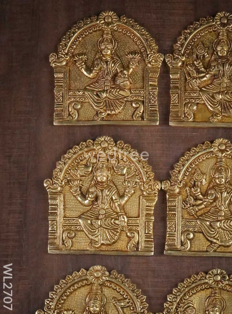 Brass Ashtalakshmi Plate - Wl2707 Figurines