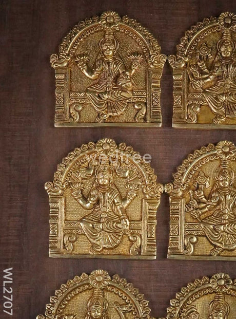 Brass Ashtalakshmi Plate - Wl2707 Figurines