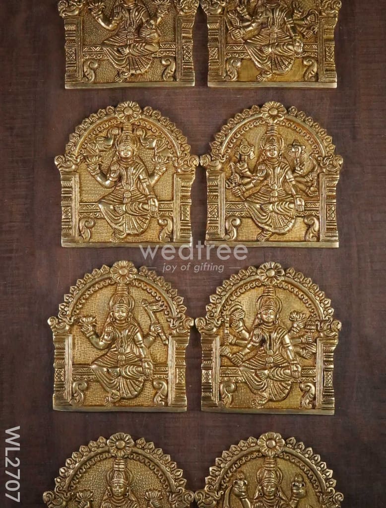 Brass Ashtalakshmi Plate - Wl2707 Figurines