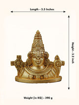 Brass Balaji Head With Shank & Chakra - Wl3410 Figurines