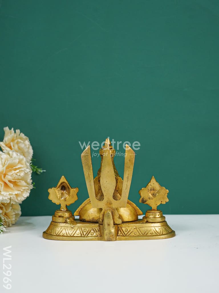 Brass Balaji Idol With Shank-Chakra-Nama - Wl2969 Figurines