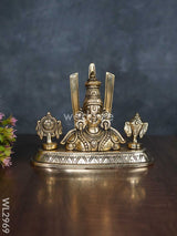 Brass Balaji Idol With Shank-Chakra-Nama - Wl2969 Figurines