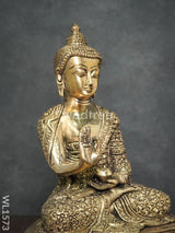 Brass Buddha Blessing Idol - Wl1573 Figurines