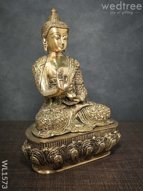 Brass Buddha Blessing Idol - Wl1573 Figurines