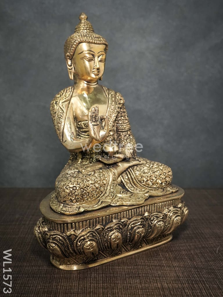 Brass Buddha Blessing Idol - Wl1573 Figurines