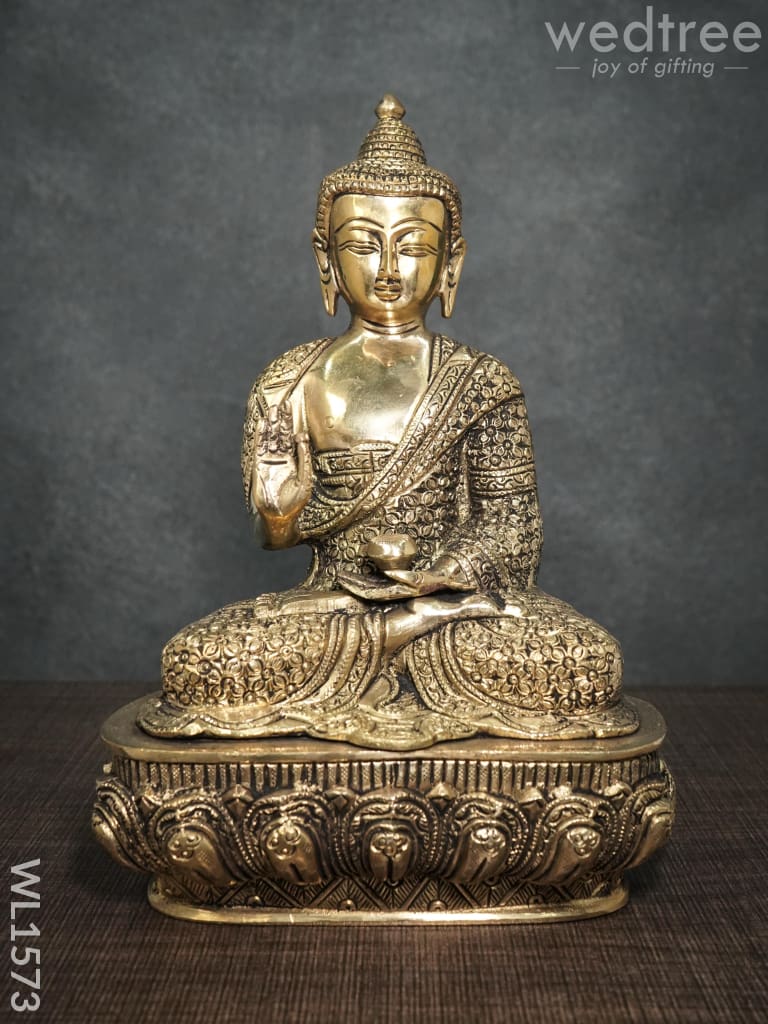 Brass Buddha Blessing Idol - Wl1573 Figurines