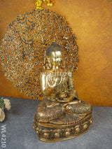 Brass Buddha With Kalpavriksha Tree - Wl4210 Decor