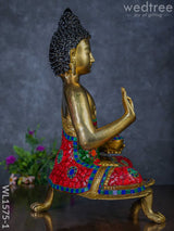 Brass Buddha With Stone Work - Wl1575 Figurines