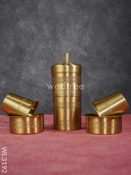 Brass Coffee Filter With Dabara Set - Wl3192 Utility