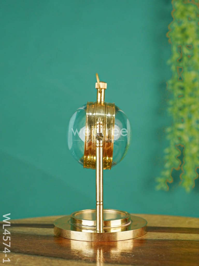 Brass Compass With Clock - Wl4574 Utility