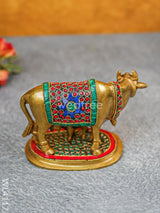 Brass Cow And Calf - Stonework Wl4117 Figurines